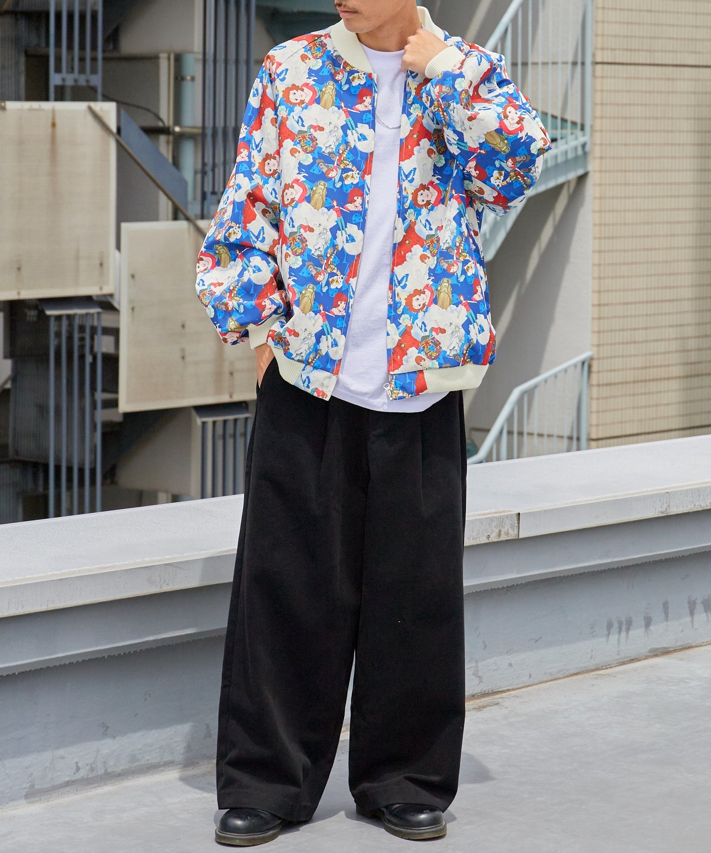 Paprika All-over print jacket パプリカ オールオーバープリントジャケット ブルゾン ライトアウター 【9月下旬お届け予定】