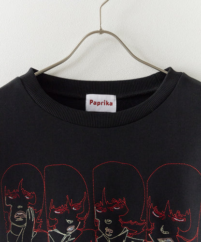Paprika Thread-Embroidered Sweatshirt パプリカ 刺繍入りスウェット 【9月下旬お届け予定】