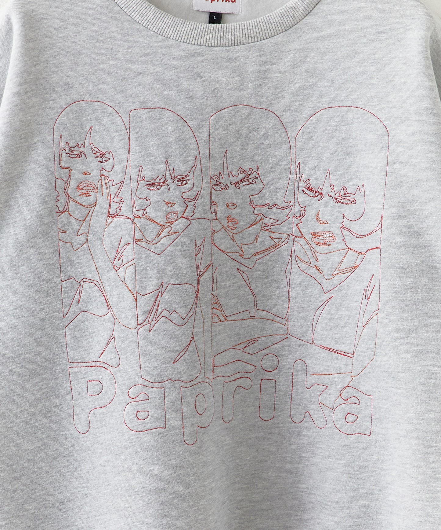 Paprika Thread-Embroidered Sweatshirt パプリカ 刺繍入りスウェット 【9月下旬お届け予定】