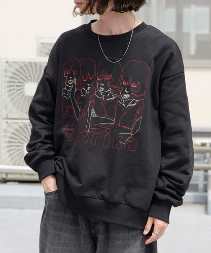 Paprika Thread-Embroidered Sweatshirt パプリカ 刺繍入りスウェット 【9月下旬お届け予定】