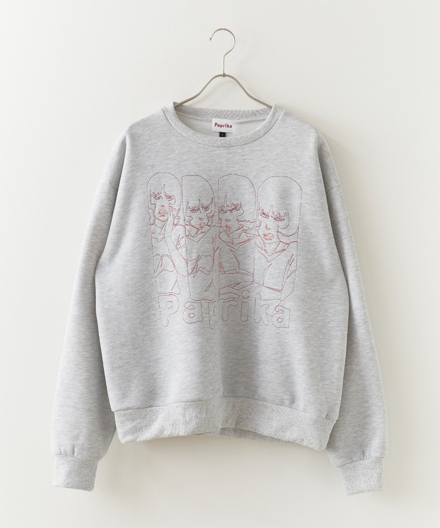Paprika Thread-Embroidered Sweatshirt パプリカ 刺繍入りスウェット 【9月下旬お届け予定】