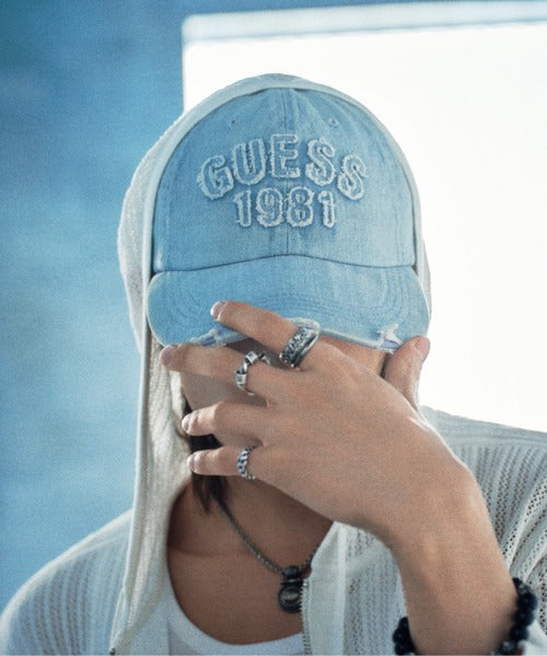 【Stray Kids ヒョンジン着用】GUESS/ゲス WASHED CAP MQ1A1051LBL 【6月下旬お届け】