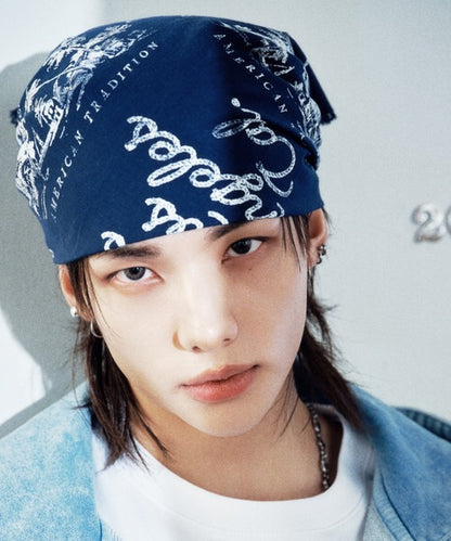 【Stray Kids ヒョンジン着用】GUESS/ゲス UNISEX PRINTED BANDANA MQ1A1085【6月下旬お届け】