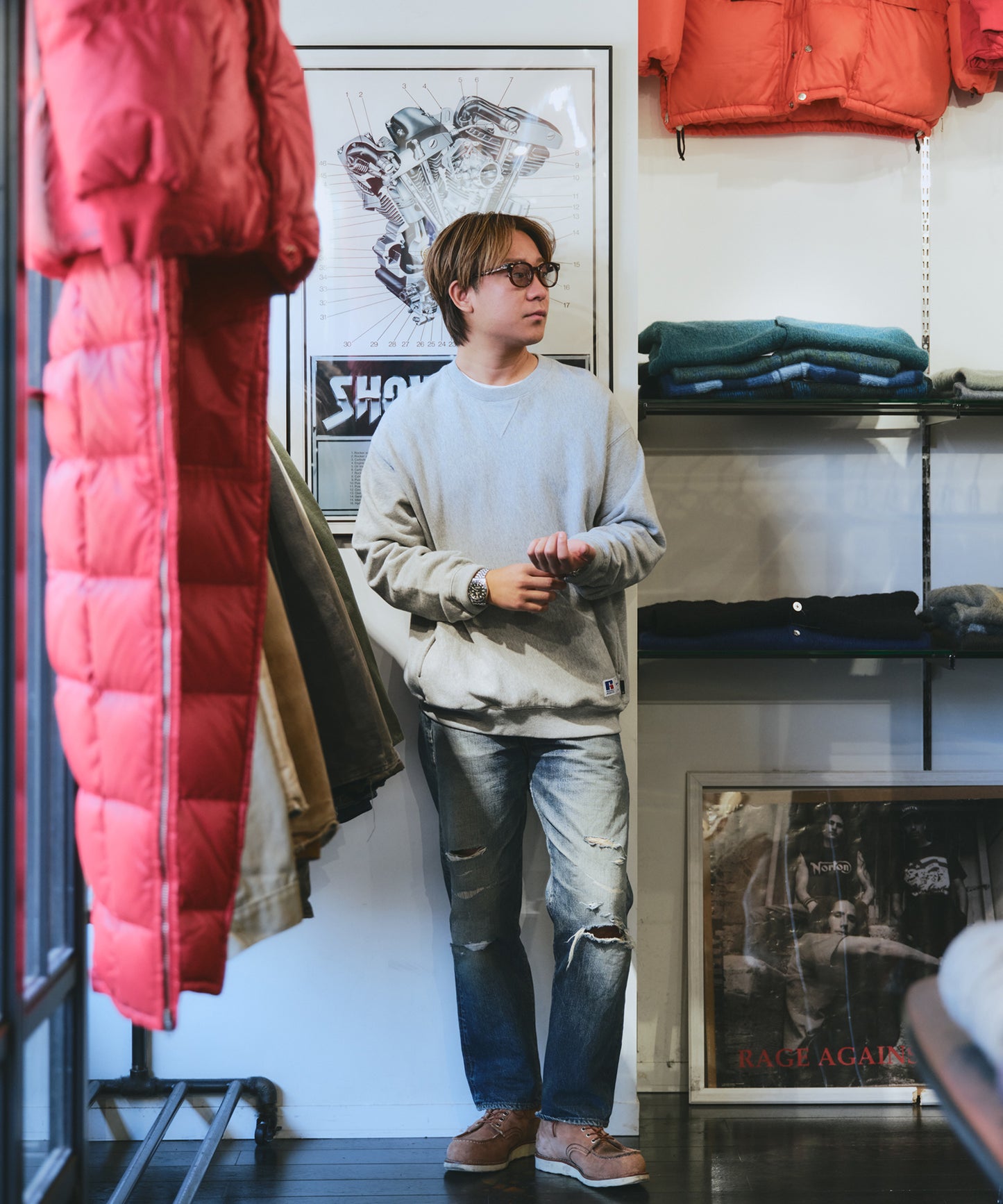 RUSSELL × BerBerJin  / Soft Loop Back Sweat CN