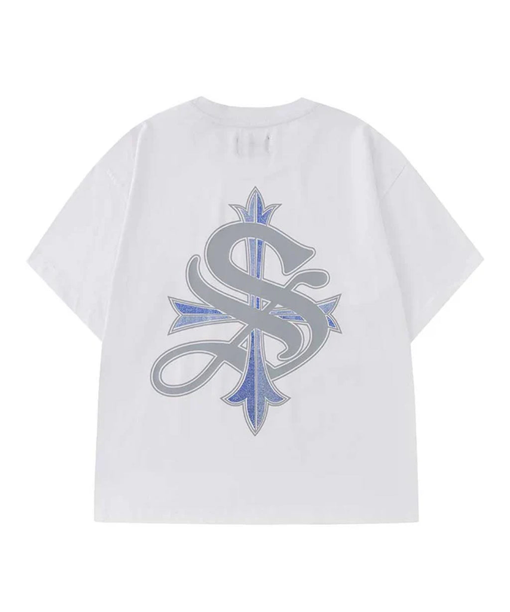 SUPPLIER / 2-Tone Rhinestone Cross Tee