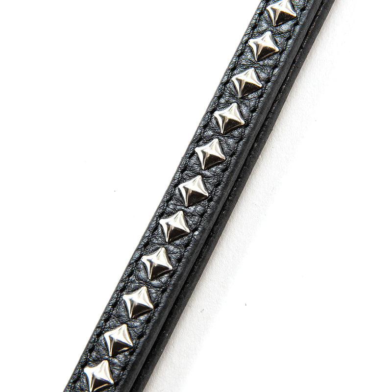 CALEE/キャリー STUDS LEATHER NECK STRAP