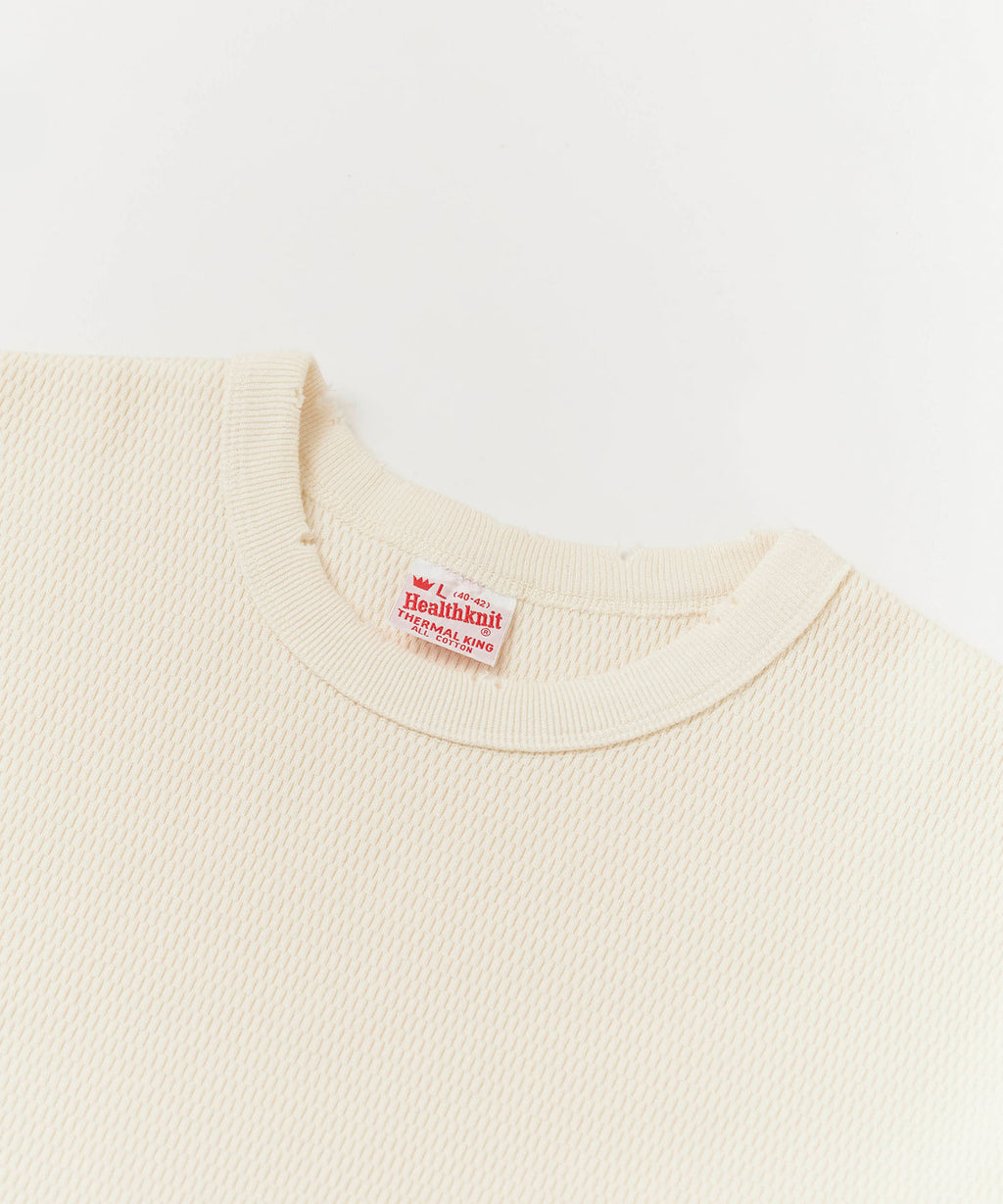 Healthknit / Thermal King Raschel Honeycomb Crew Damage L/S サーマル