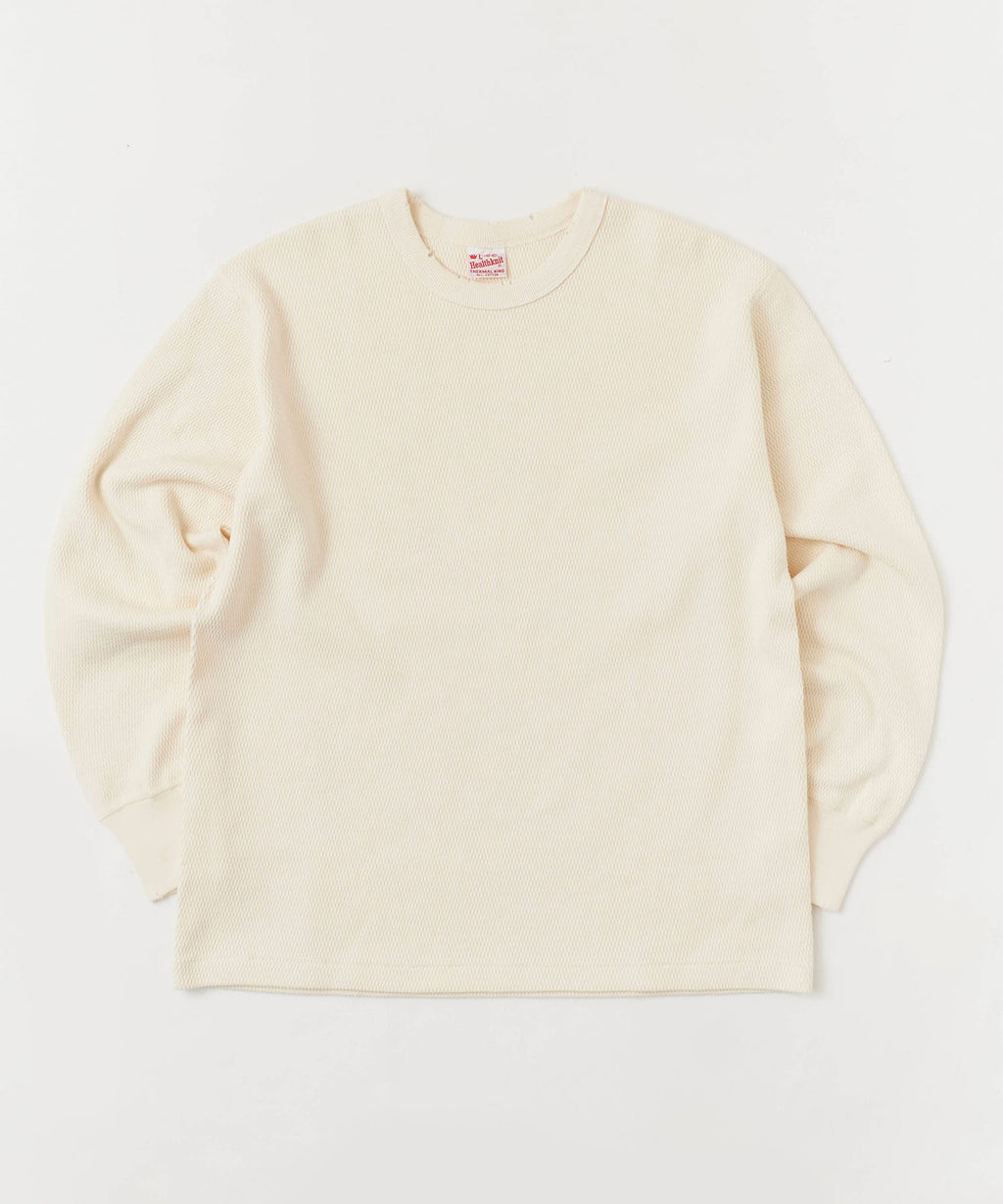 Healthknit / Thermal King Raschel Honeycomb Crew Damage L/S サーマル