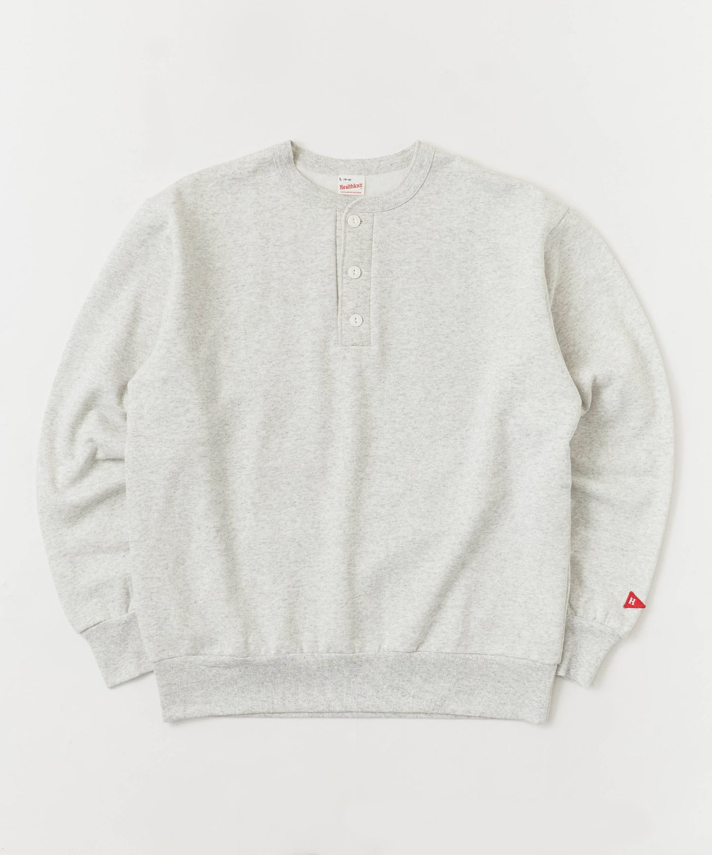 Healthknit / Classic sweatshirt henley neck long sleeve スウェット