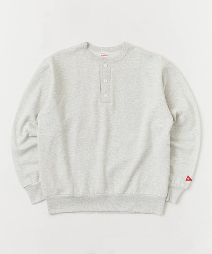 Healthknit / Classic sweatshirt henley neck long sleeve スウェット