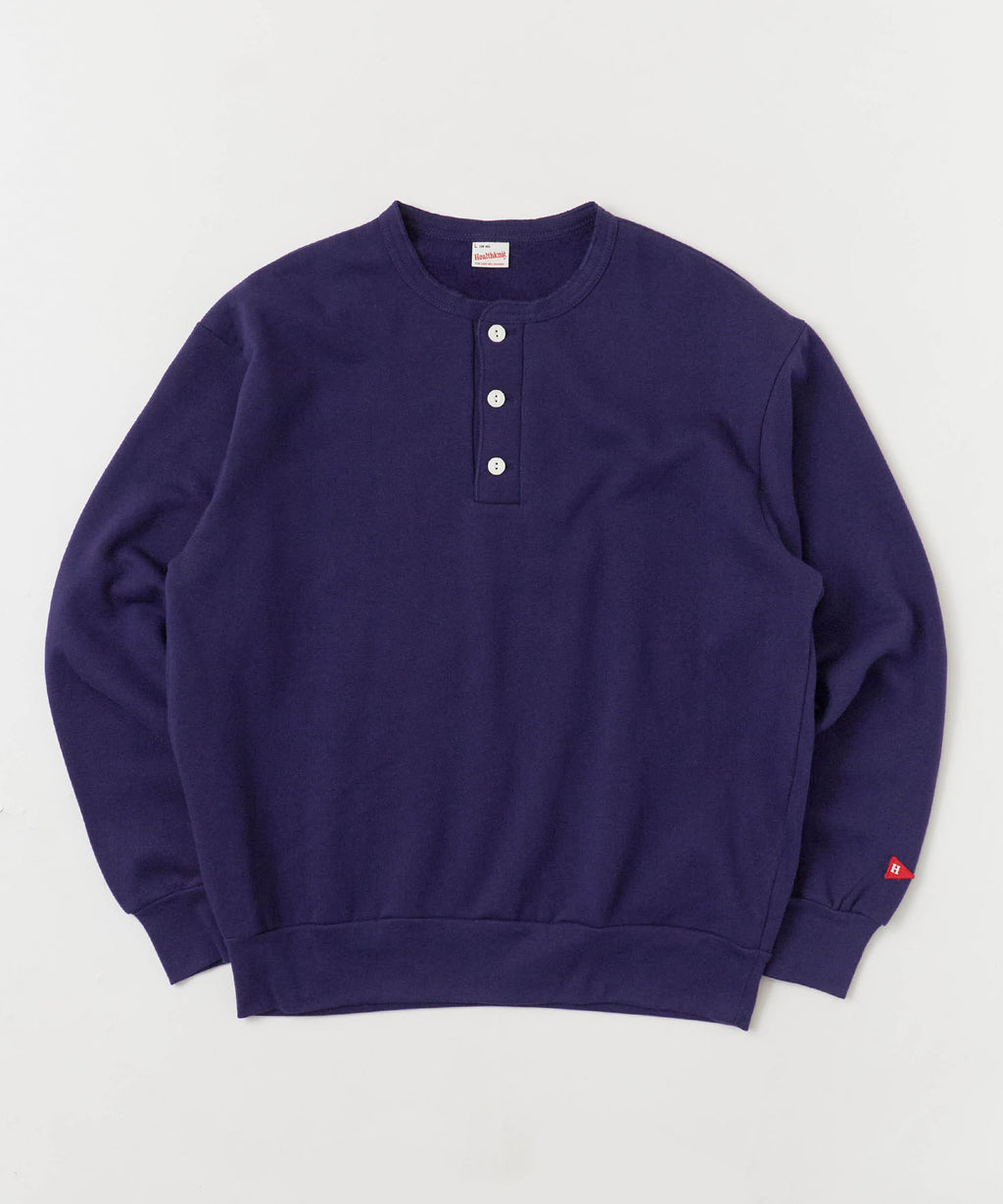Healthknit / Classic sweatshirt henley neck long sleeve スウェット