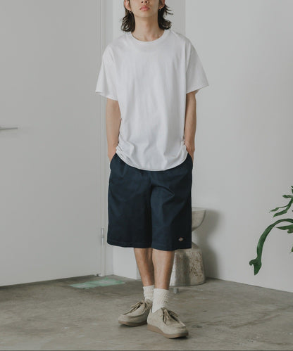 Los Angeles Apparel / S/S Garment Dye CrewNeck 6.5oz [WHITE]