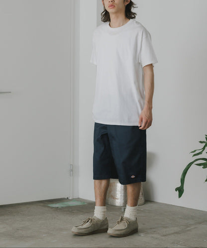 Los Angeles Apparel / S/S Garment Dye CrewNeck 6.5oz [WHITE]