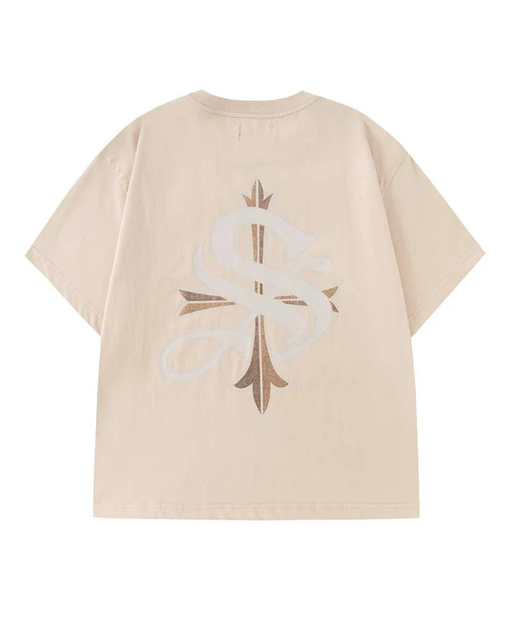 SUPPLIER / 2-Tone Rhinestone Cross Tee