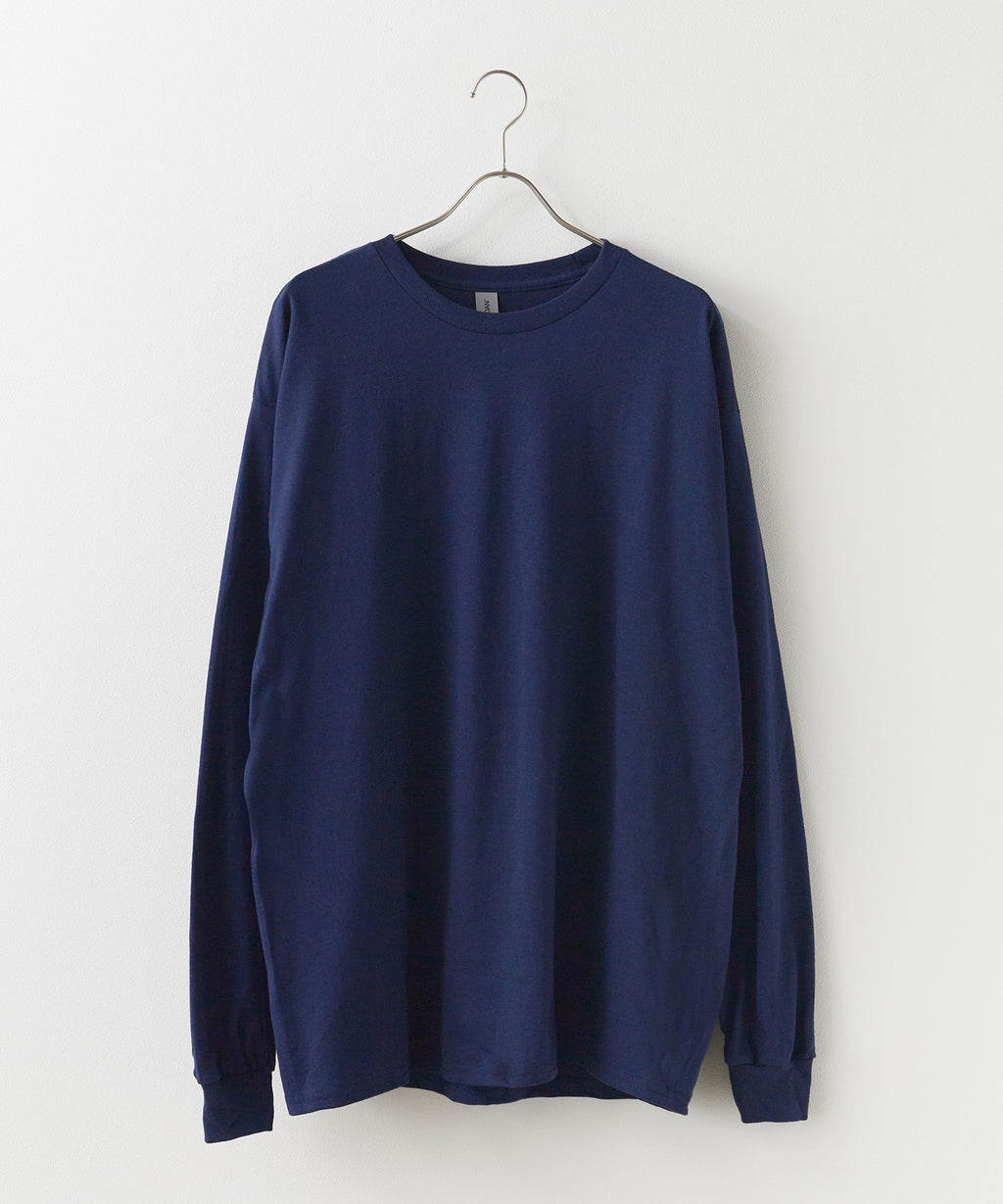 GILDAN / ６oz クルーネック 袖リブ ロングスリーブTEE
