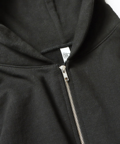 Los Angeles Apparel / 14OZ. HEAVY FLEECE ZIP UP HOODED SWEATSHIRT [BLACK]
