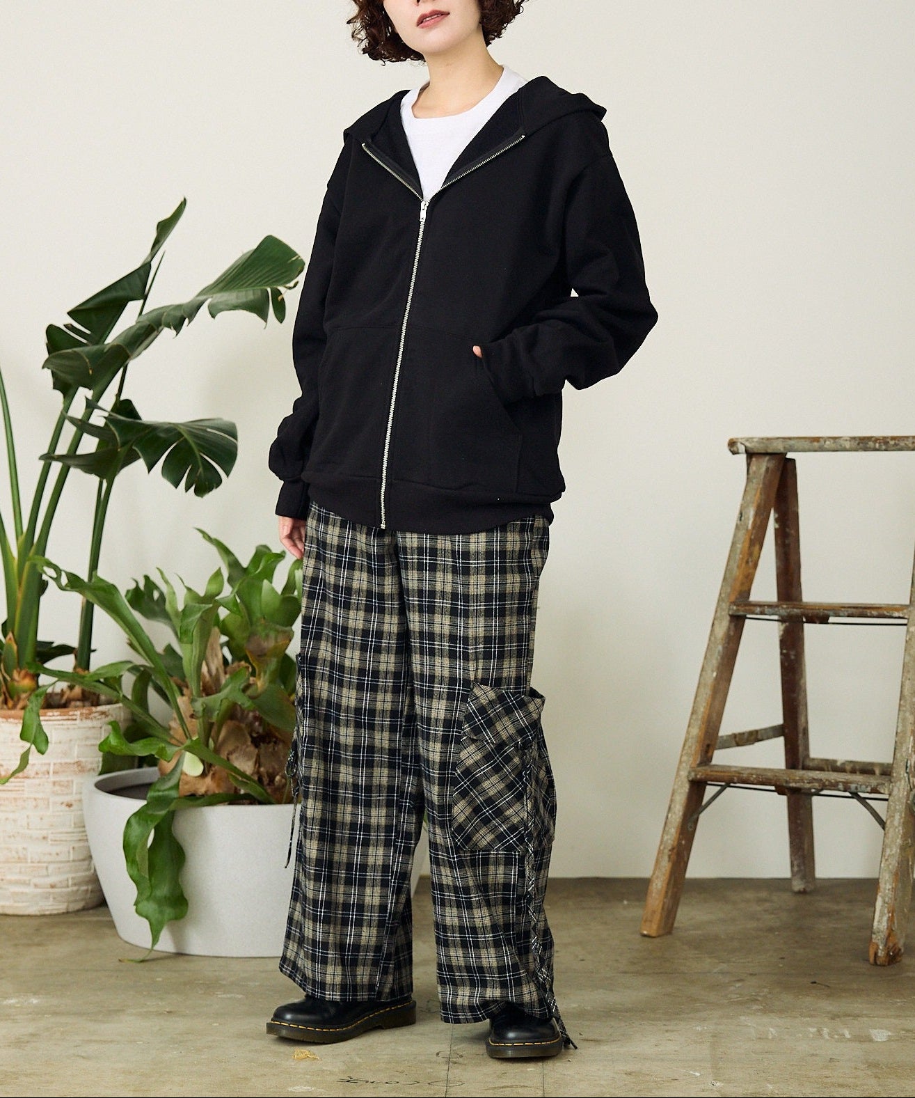Los Angeles Apparel / 14OZ. HEAVY FLEECE ZIP UP HOODED SWEATSHIRT [BLACK]