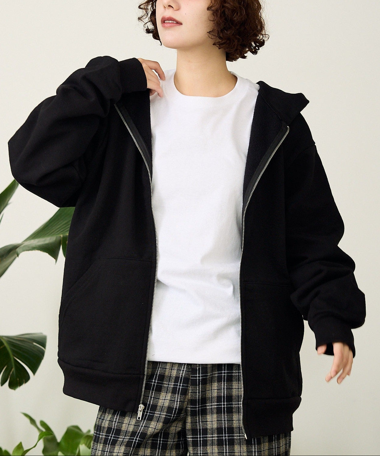 Los Angeles Apparel / 14OZ. HEAVY FLEECE ZIP UP HOODED SWEATSHIRT [BLACK]