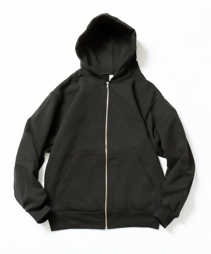 Los Angeles Apparel / 14OZ. HEAVY FLEECE ZIP UP HOODED SWEATSHIRT [BLACK]