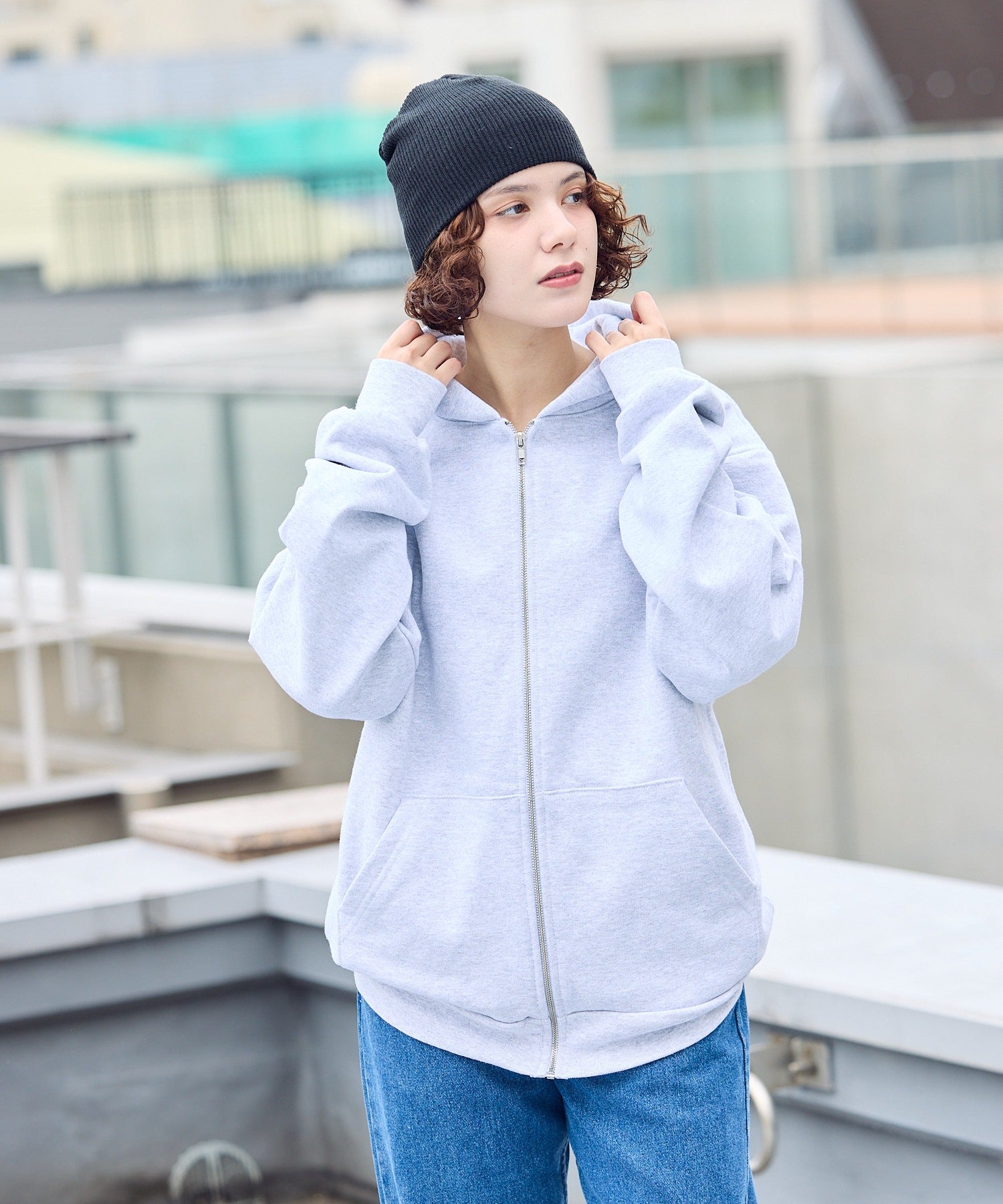 Los Angeles Apparel / 14OZ. HEAVY FLEECE ZIP UP HOODED SWEATSHIRT