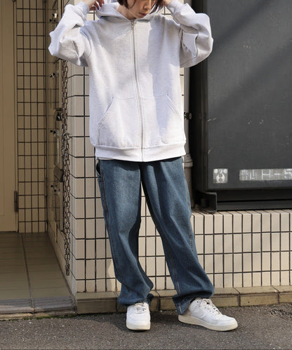 Los Angeles Apparel / 14OZ. HEAVY FLEECE ZIP UP HOODED SWEATSHIRT [ASH GRAY]