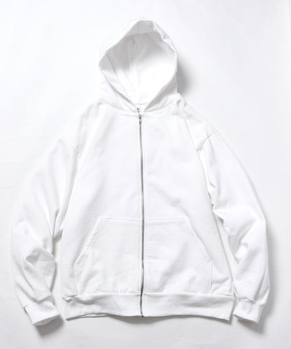 Los Angeles Apparel / 14OZ. HEAVY FLEECE ZIP UP HOODED SWEATSHIRT [WHITE]