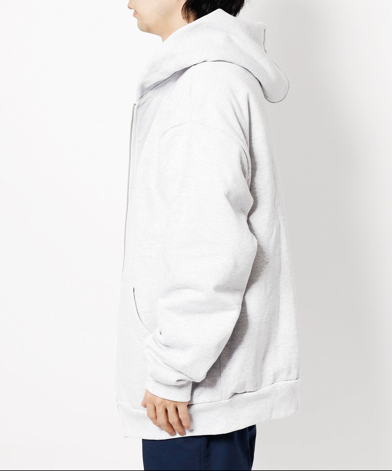 Los Angeles Apparel / 14OZ. HEAVY FLEECE ZIP UP HOODED SWEATSHIRT [WHITE]