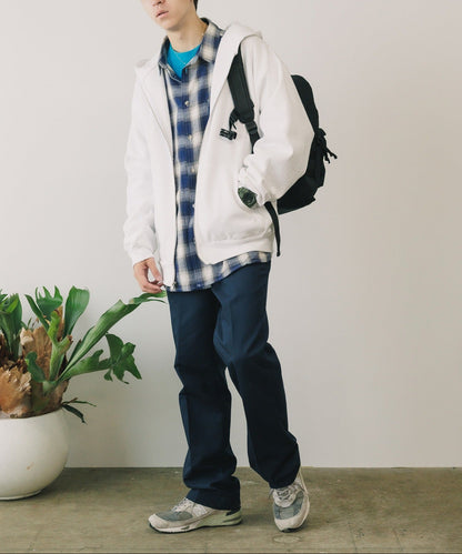 Los Angeles Apparel / 14OZ. HEAVY FLEECE ZIP UP HOODED SWEATSHIRT [WHITE]