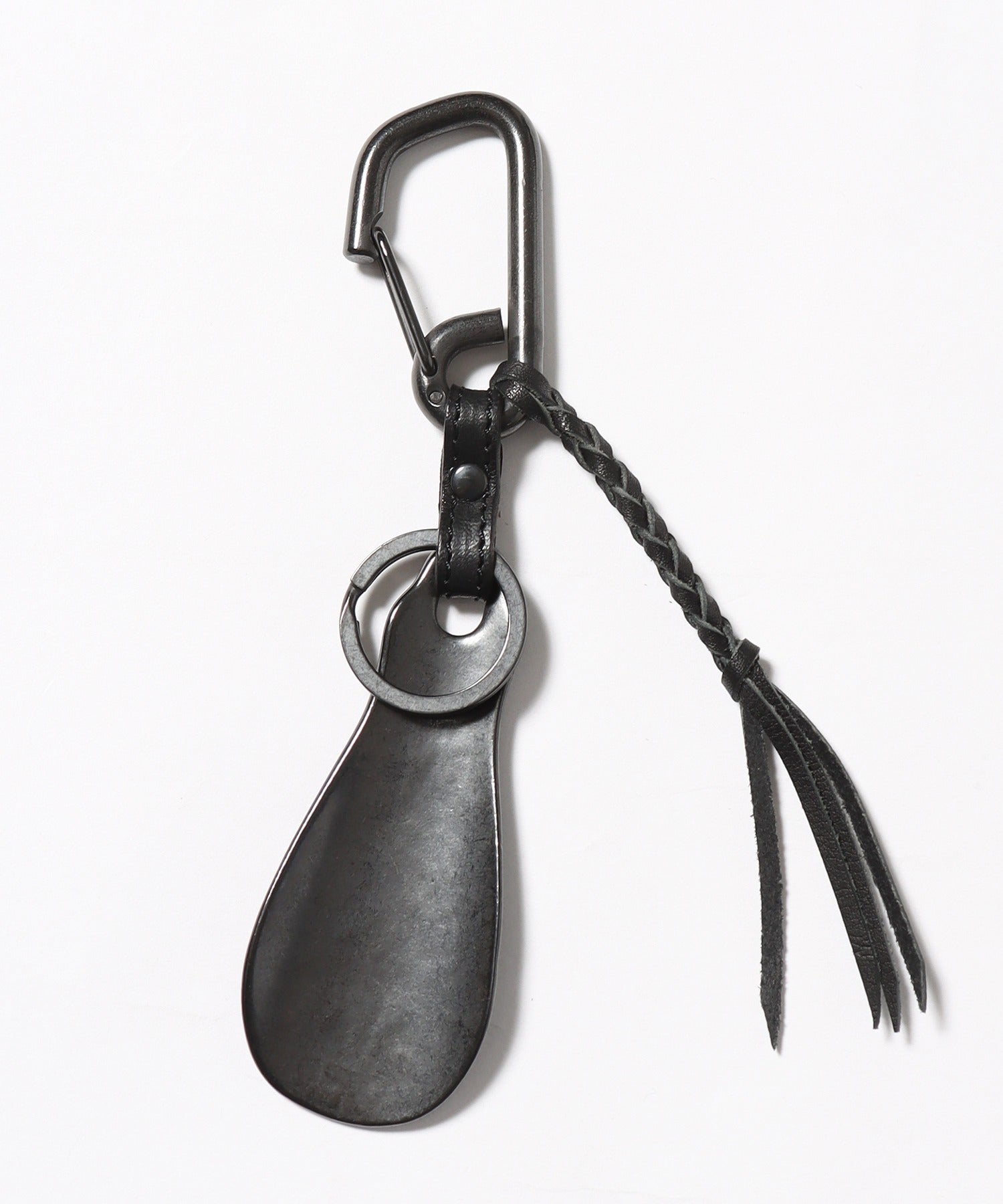 MR.OLIVE / OLISHED STEER LEATHER / BRASS SHOE HORN KEY RING