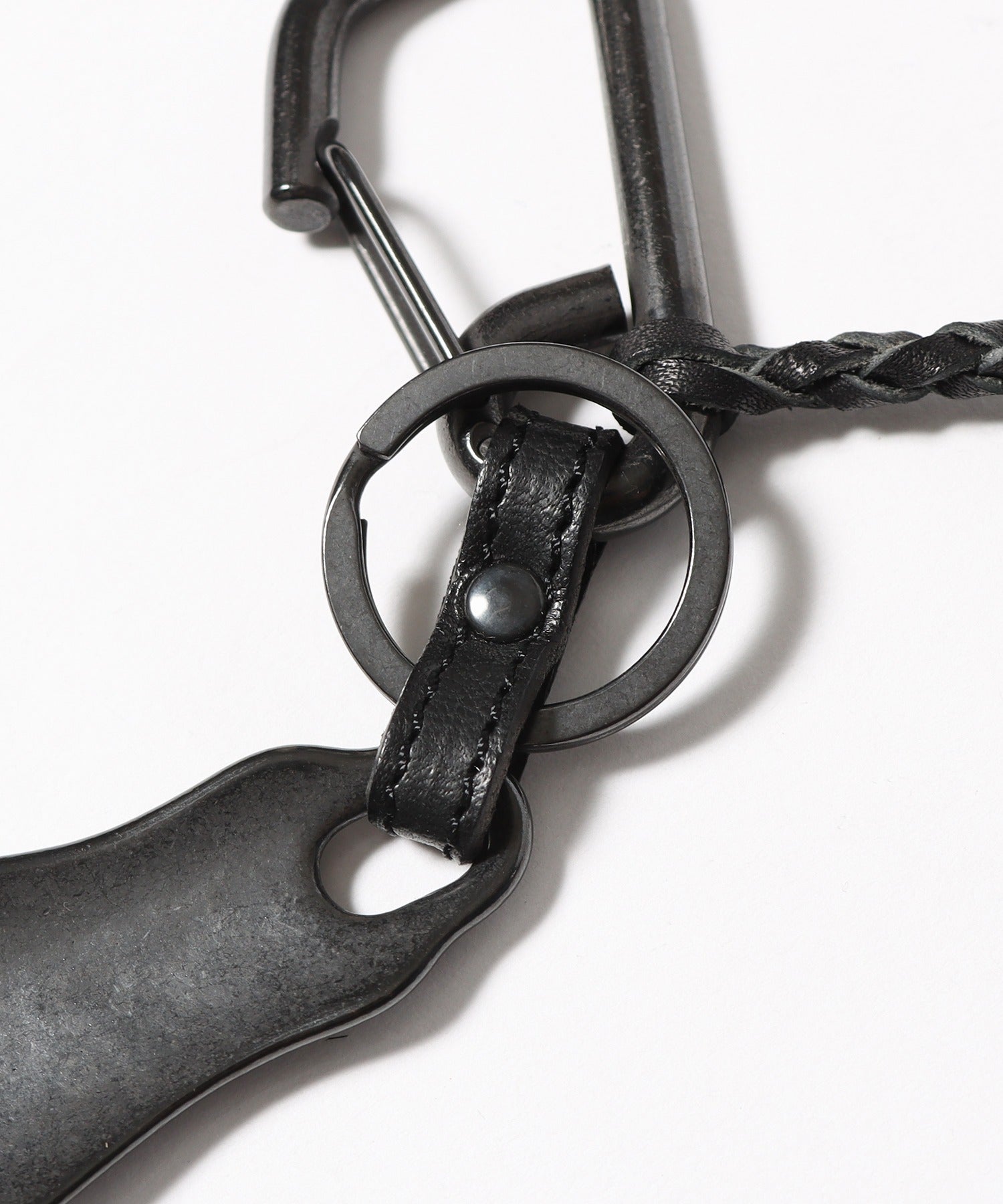 MR.OLIVE / OLISHED STEER LEATHER / BRASS SHOE HORN KEY RING