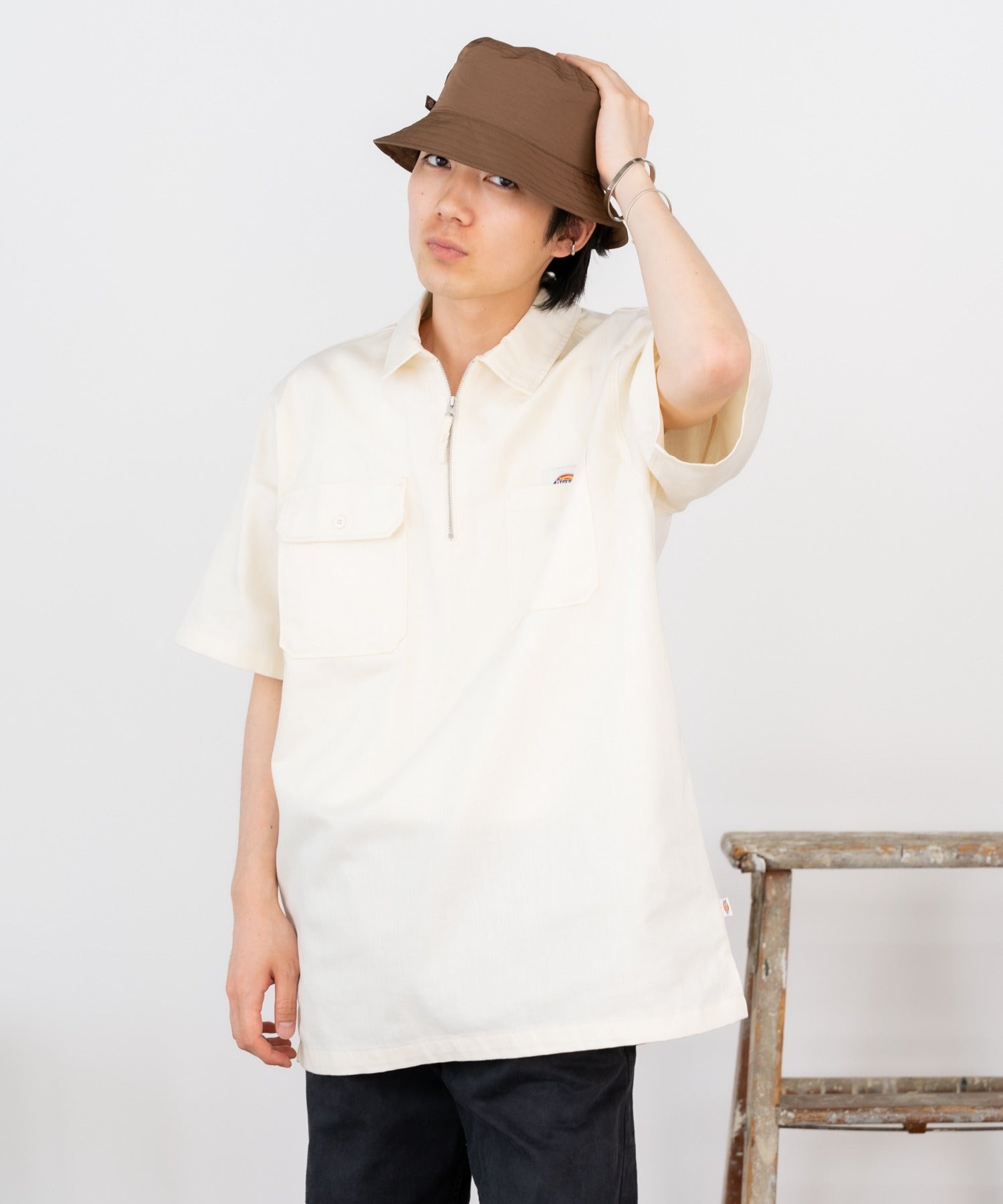 スタイルブランド Dickies × FreshService ハーフジップシャツ - トップス