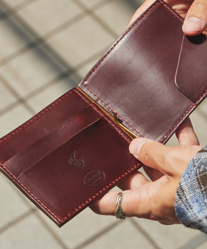MR.OLIVE / HORWEEN CHROMEXCEL LEATHER MONEY CLIP WALLET