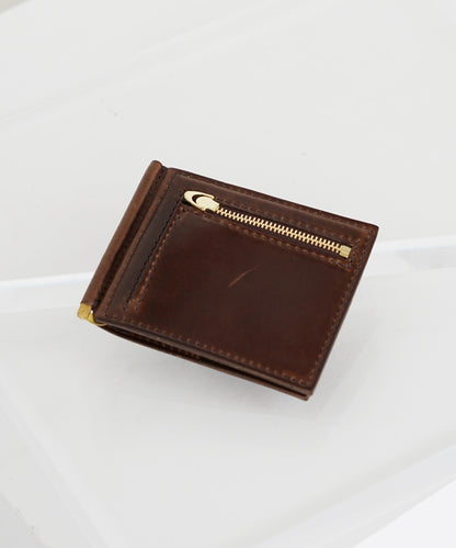 MR.OLIVE / HORWEEN CHROMEXCEL LEATHER MONEY CLIP WALLET