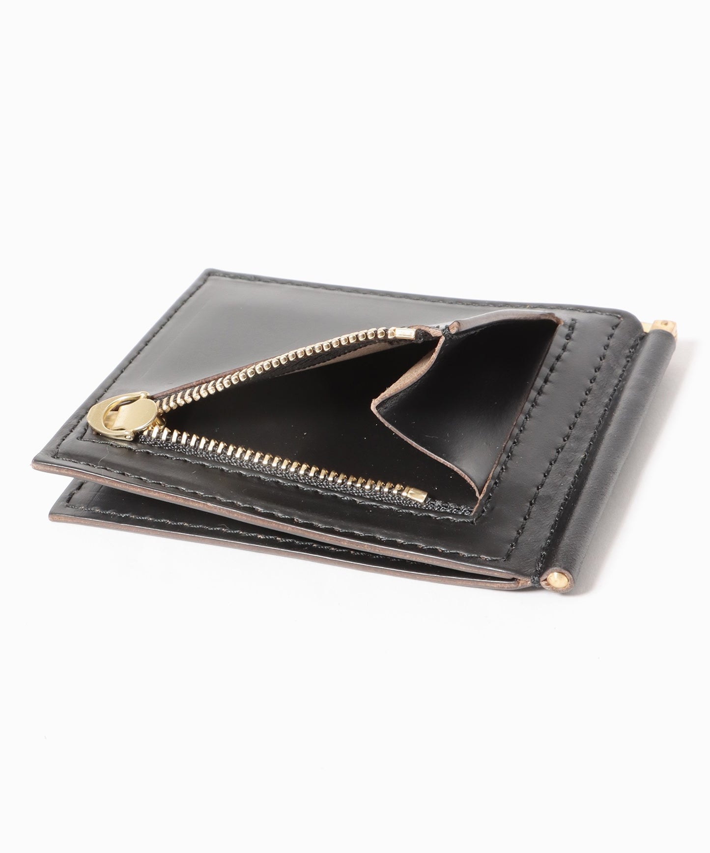 MR.OLIVE / HORWEEN CHROMEXCEL LEATHER MONEY CLIP WALLET