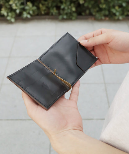 MR.OLIVE / HORWEEN CHROMEXCEL LEATHER MONEY CLIP WALLET