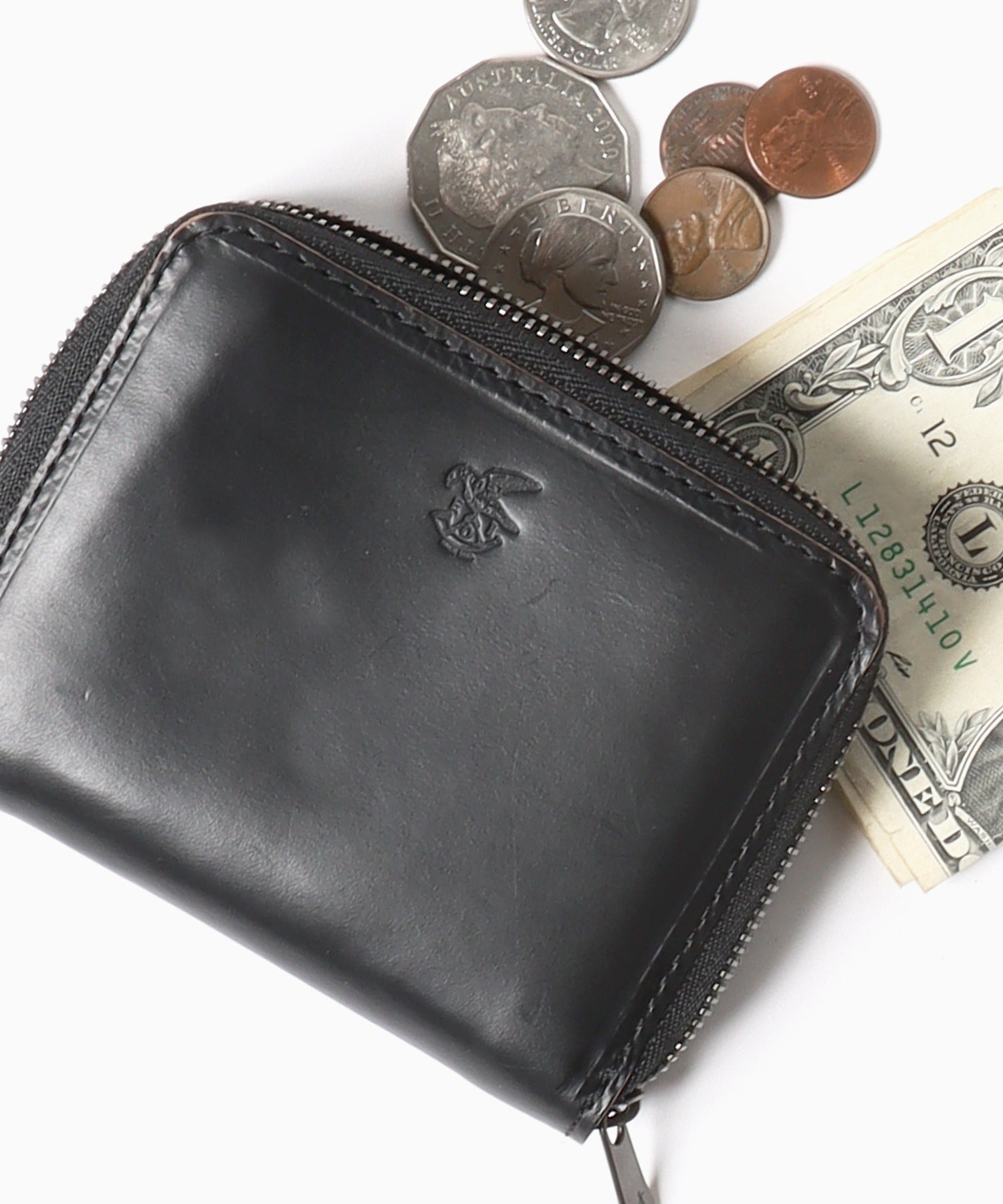 MR.OLIVE / HORWEEN CHROMEXCEL LEATHER / COMPACT ZIP WALLET