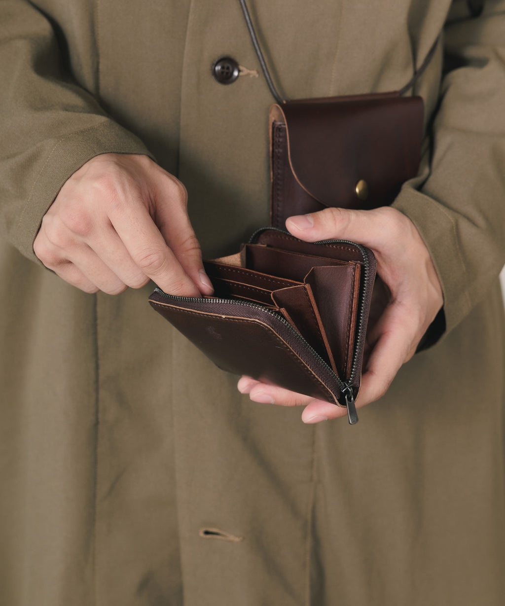 MR.OLIVE / HORWEEN CHROMEXCEL LEATHER / COMPACT ZIP WALLET