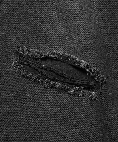 Theater code / side button damage denim pants