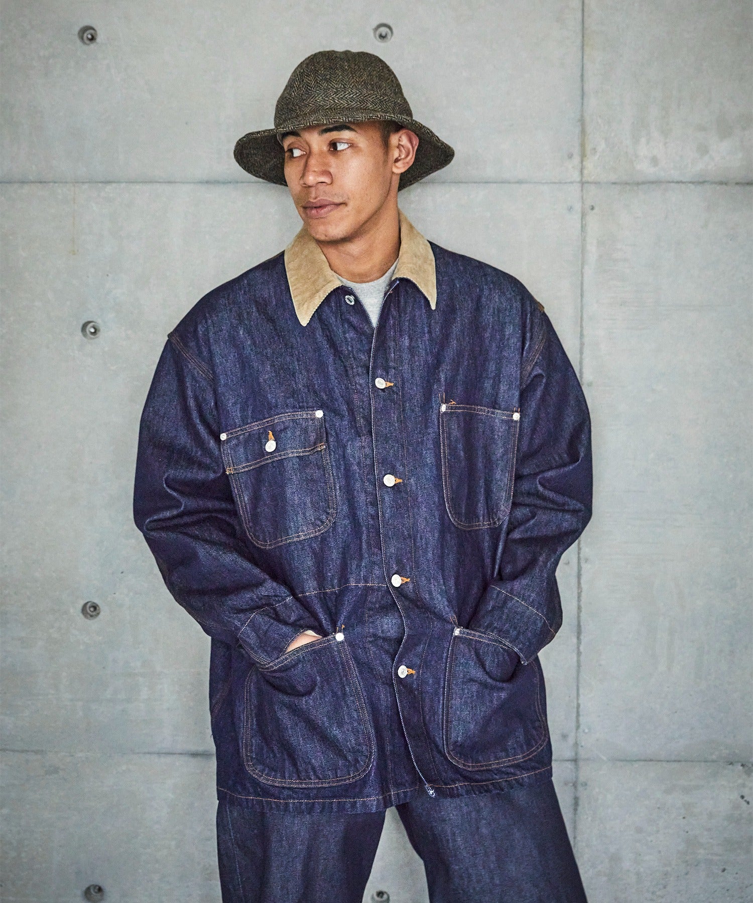 LOOSE FIT COVERALL DENIM ONEWASH