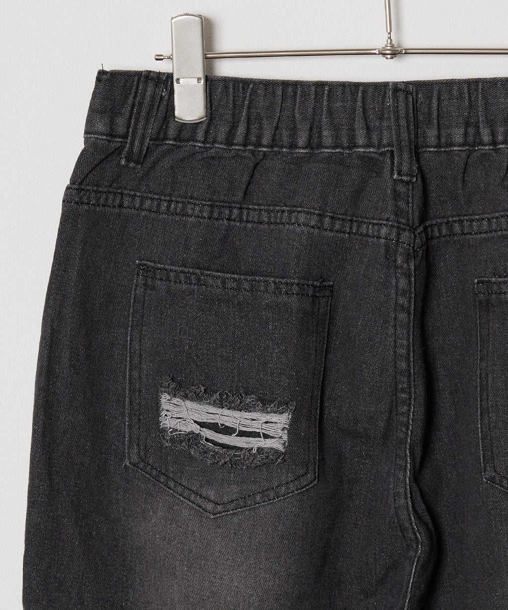 Theater cod / asymmetric crash denim pant アシメティッククラッシュデニムパンツ