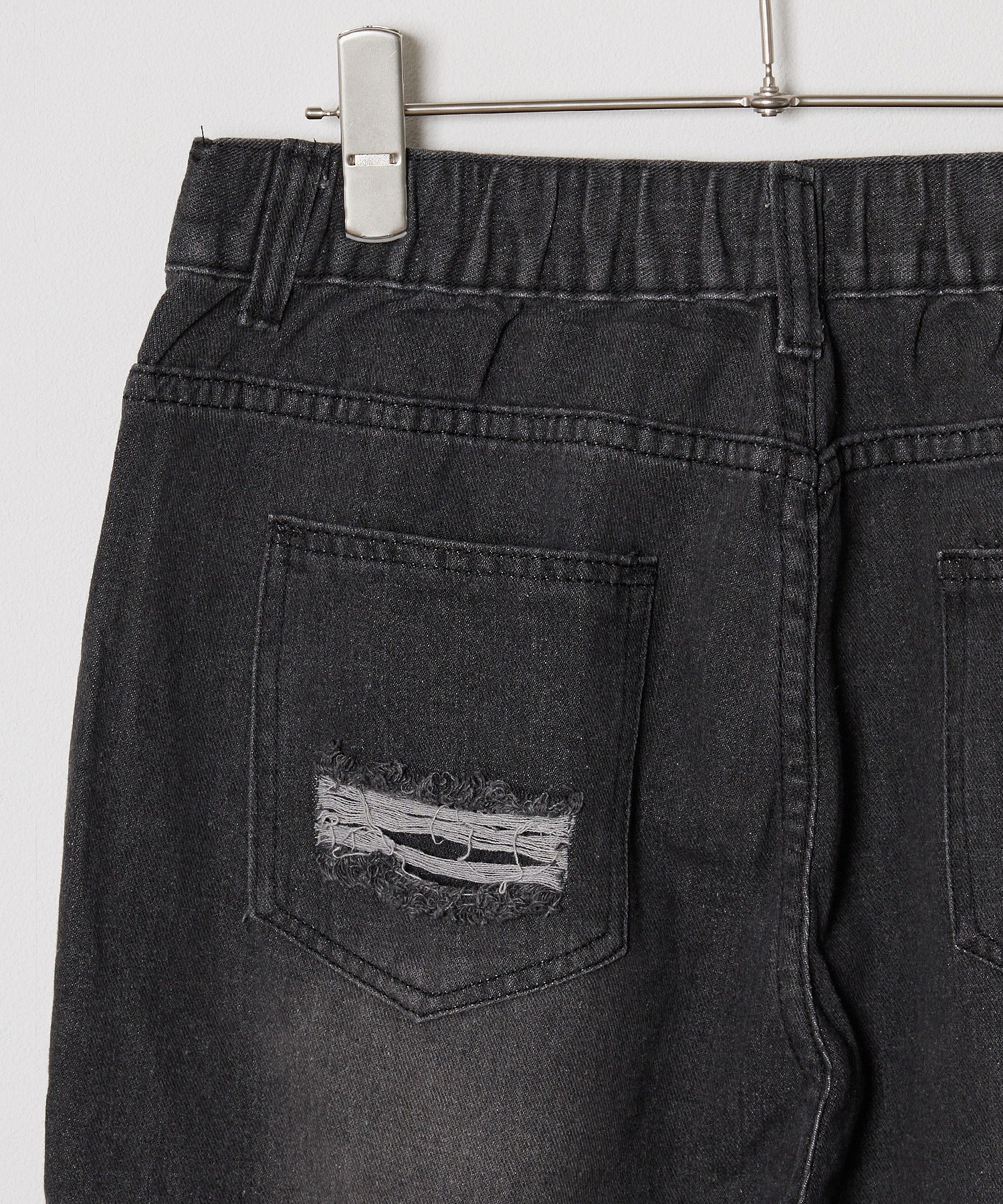 Theater cod / asymmetric crash denim pant アシメティッククラッシュデニムパンツ