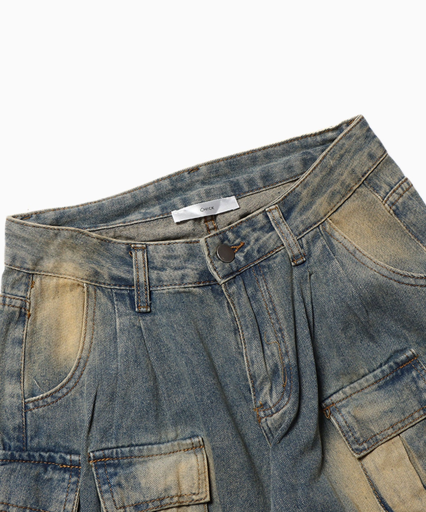 Chick / Vintage Washed Denim Cargo ウォッシュ加工カー