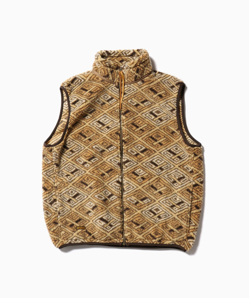 orSlow/オアスロウ AFRICAN PATTERN BOA FLEECE VEST – ROOP TOKYO