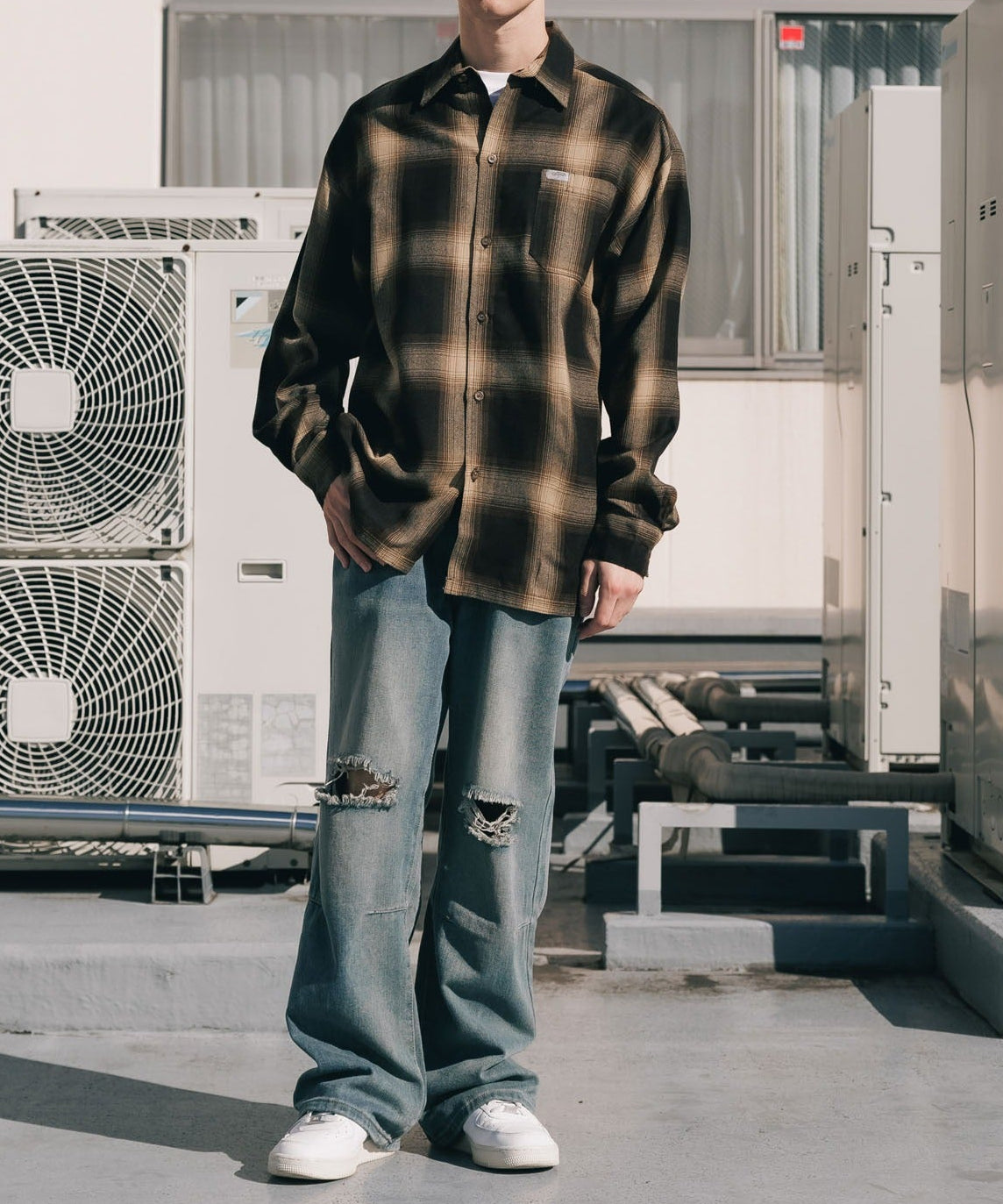CALTOP / L/S SHIRT PLAID
