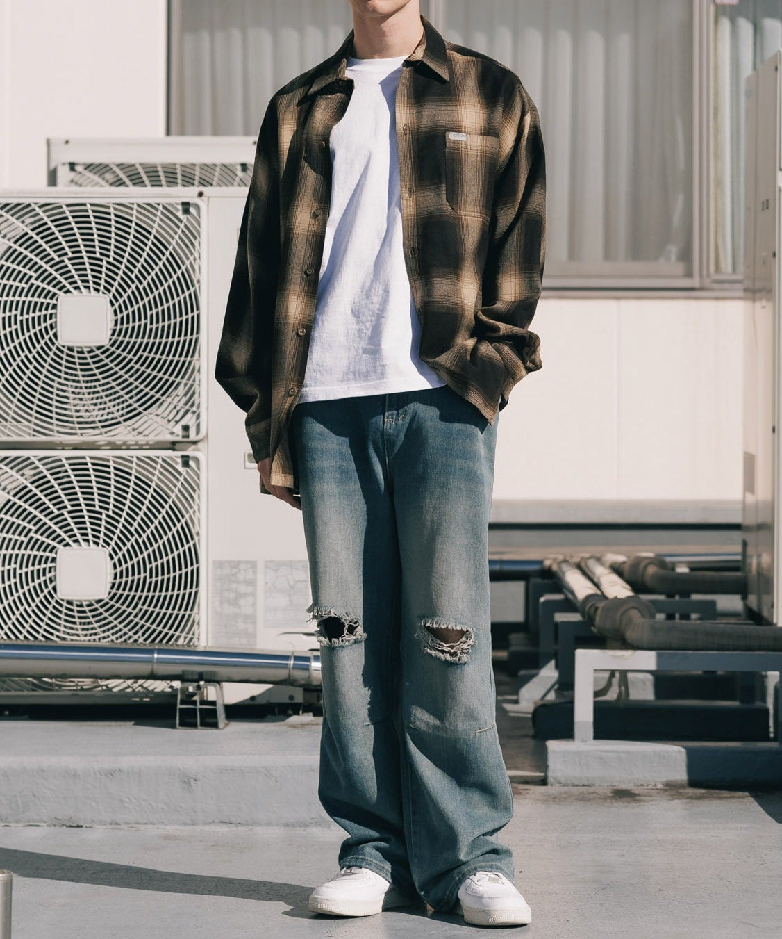 CALTOP / L/S SHIRT PLAID