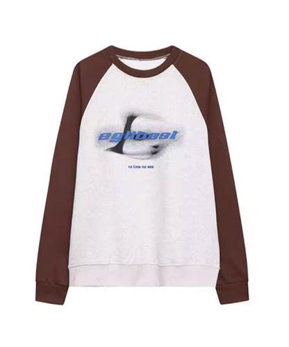 Theater code / graphic raglan sleeve sweat