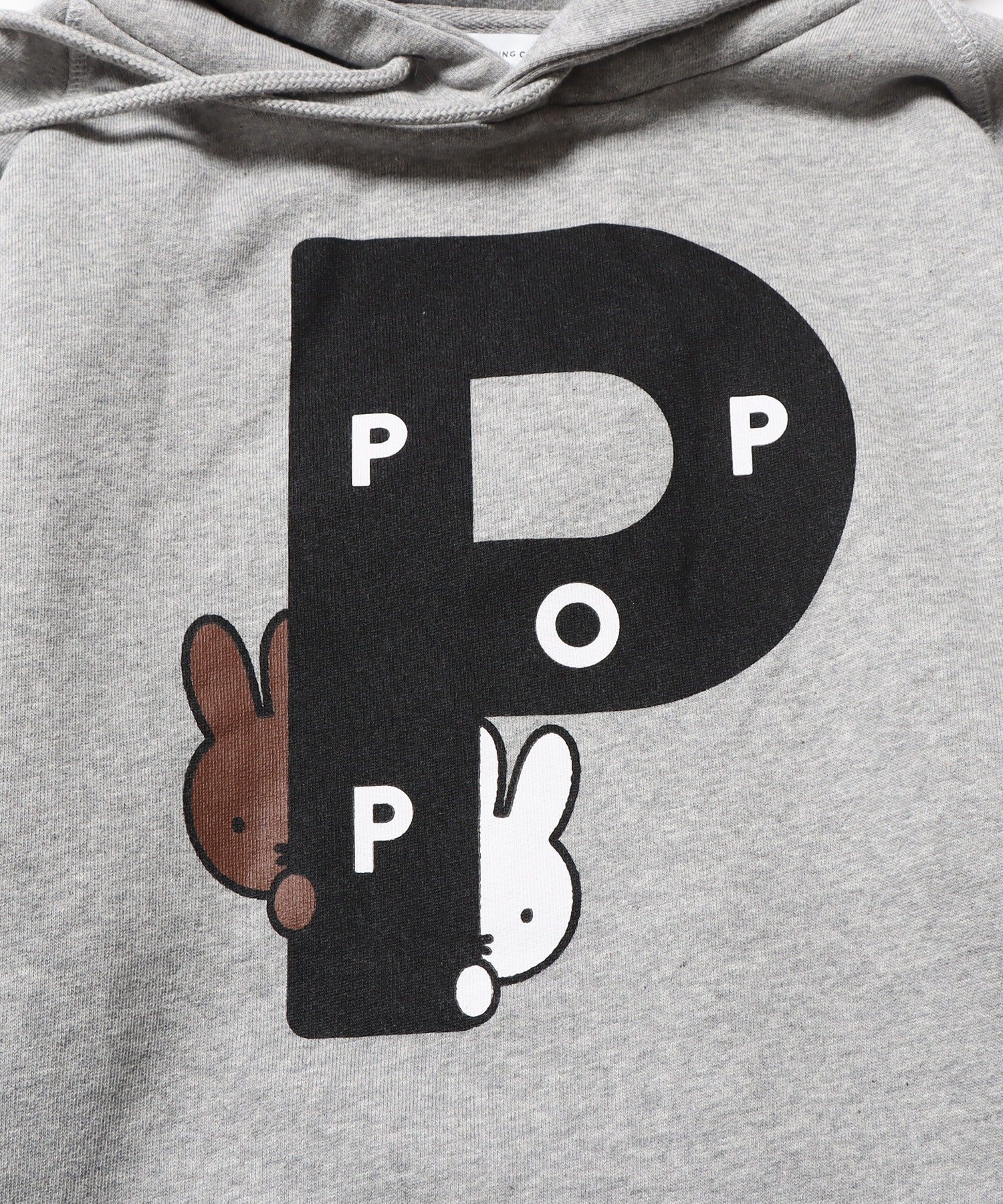 POP×miffy big p hooded sweat