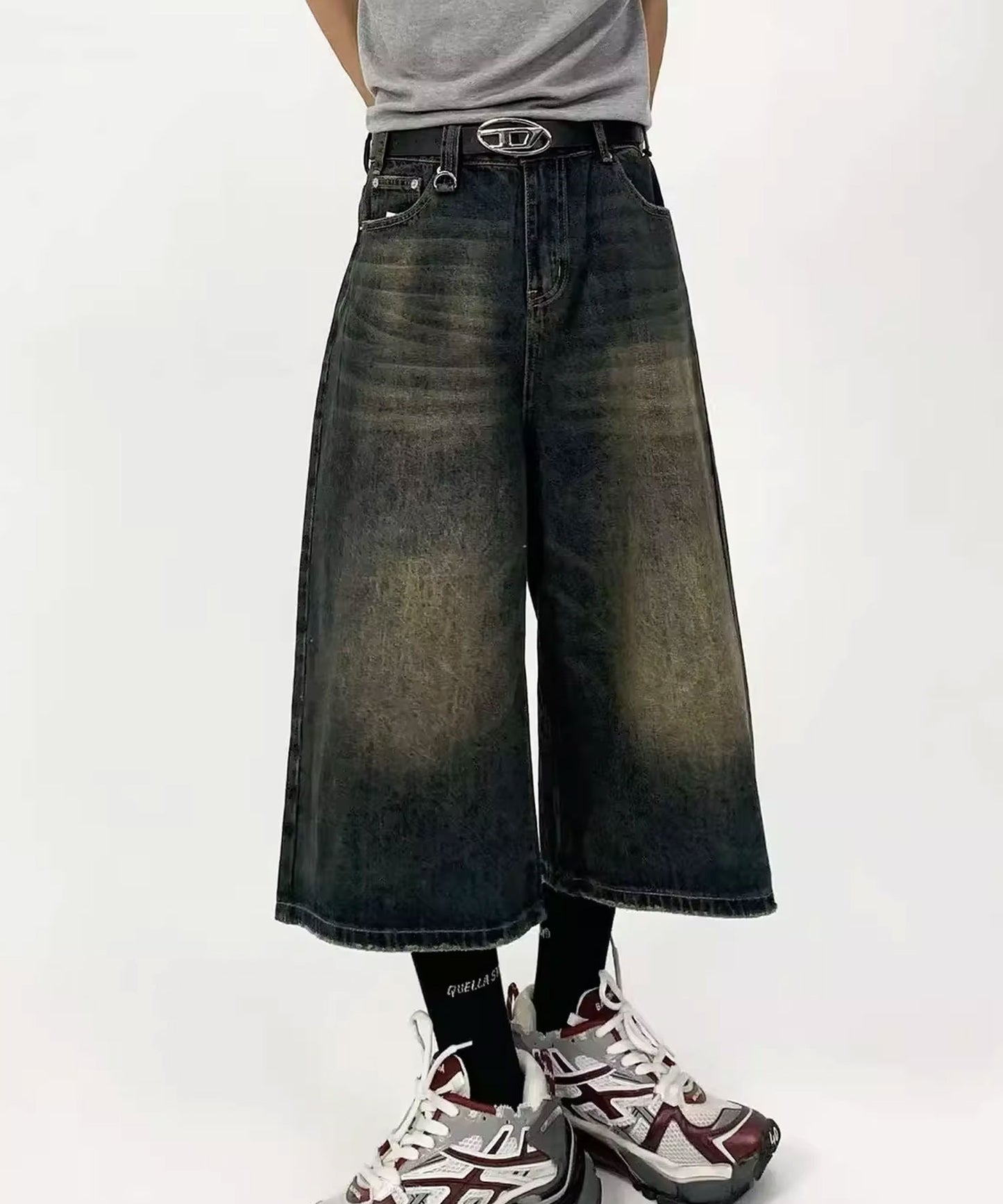 Theater code / wide flare cropped denim pant ワイド フレア クロップド デニムパンツ