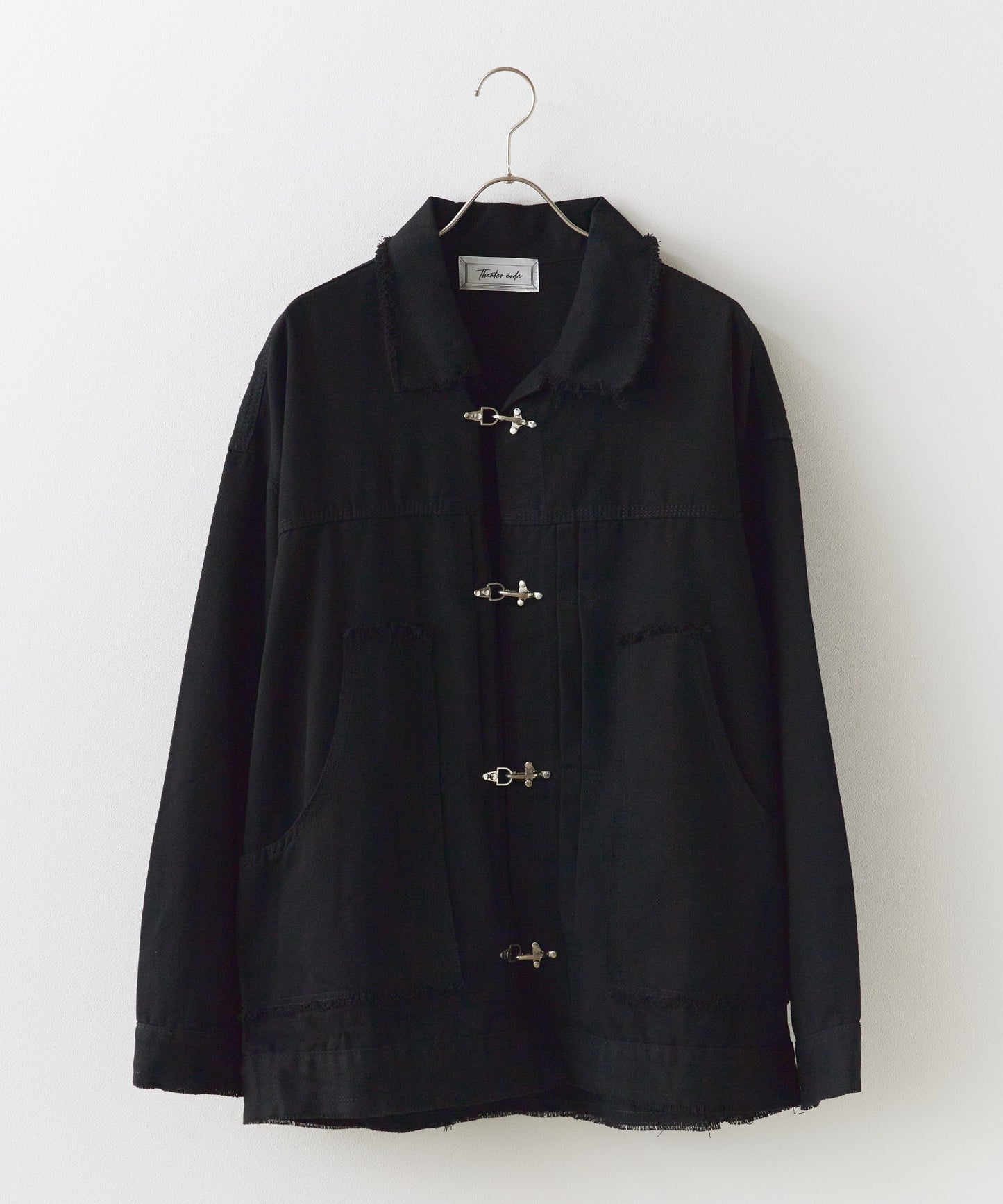 Theater code / fringe pattern denim jacket