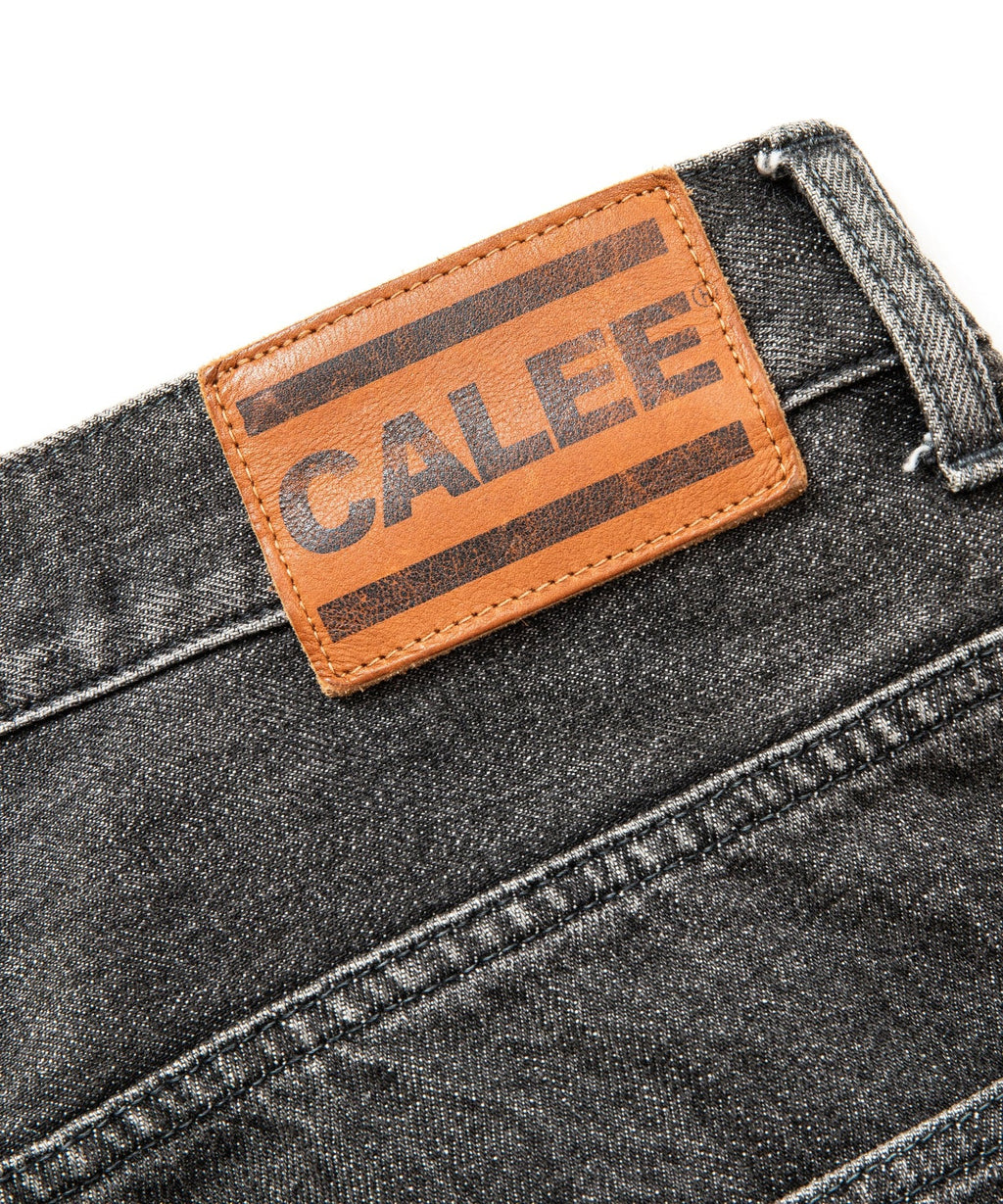 CALEE / VINTAGE REPRODUCT WIDE SILHOUETTE DENIM USED BLACK / ヴィンテージリプロダクトデニムパンツ